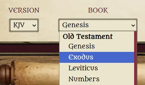 Options for choosing your version and book